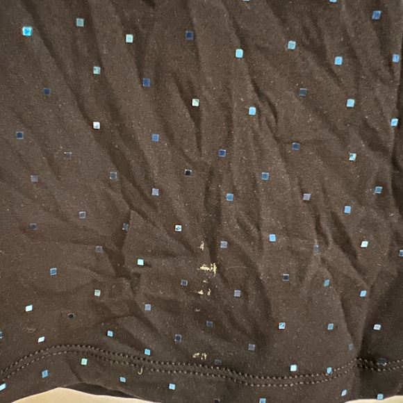 St. John Black Tank Top with Blue Dots - Picture 4 of 4